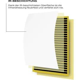 Wiltec Infrarotheizung 700 Watt, energieeffizienter Heizkörper, Wandmontage Elektroheizung, Heizpaneel, IR Heizung