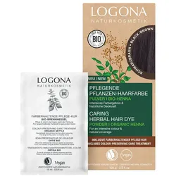 LOGONA Pflanzen-Haarfarbe Pulver Schwarzbraun 100 ml