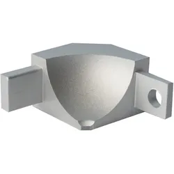 Innenecke - einseitiger Anschluss Aluminium silber eloxiert | 