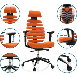 HJH Office ERGO LINE II PRO Stoff Orange