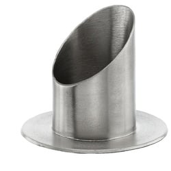 Langkerzen Taufkerzenhalter Messing vernickelt Silber Matt für Ø 60 mm für Taufkerzen
