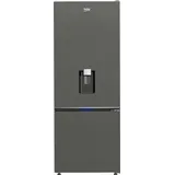 BEKO B1RCNE534DG Stand-Kühlschrank mit Gefrierfach, 475 l, No-Frost, AeroFlow Ventilatorkühlung, Wasserspender, 36 dB, Edelstahloptik, Manhattan ... - Grau