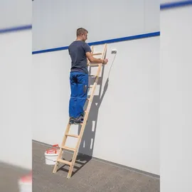 Proregal Stufen-Anlegeleiter Holz 12 Stufen