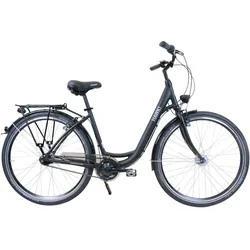 HAWK City Wave Easy Fahrrad Damen Herren 28 Zoll Schwarz 7 Gang Nabenschaltung 46