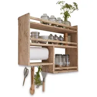 Loberon Wandregal Loré 40 x 10 x 60 cm Braun