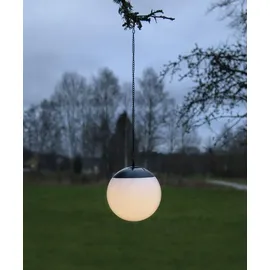 Star Trading LED Solar Kugelleuchte Kunststoff, Metall Ø 20 cm 1 Stück weiß