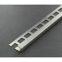 Proline Fliesenschiene als Quadratprofil, Edelstahl Gebürstet, Länge 2,50 m 8 mm Fliesenprofil
