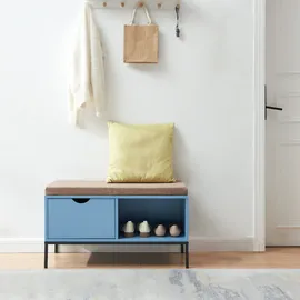 [en.casa] Colwyn 80 x 40 x 45 cm Schublade Blau