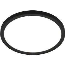 Briloner - LED Deckenlampe mit indirektem Licht, flach, neutralweißes Licht, Lampe, Deckenleuchte, Wohnzimmerlampe, LED Panel, Küchenlampe, Deckenbeleuchtung, 24x3 cm, Schwarz