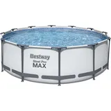 BESTWAY 56418 Pool STEEL PRO MAX 366x100 cm + Zubehör - Grau