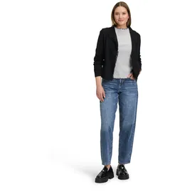 Cartoon Strickjacke mit Fransen Schwarz 34