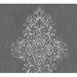 Textiltapete ARCHITECTS PAPER "Luxury wallpaper", blau, B:0,53m L:10,05m, Viskose, Vlies, Tapeten, Textil Tapete Barock Metallic Effekt Tapeten Wohnzimmer Schlafzimmer