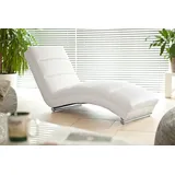 SalesFever Relaxliege PASEH Kunstleder 60 x 81 x 171 cm Weiß mit Liegeposition