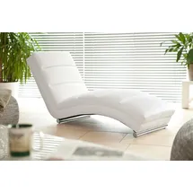 SalesFever Relaxliege PASEH Kunstleder 60 x 81 x 171 cm Weiß mit Liegeposition