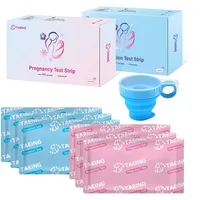 Schwangerschaftstest & Ovulationstest Set 50LH + 20HCG – Fruchtbarkeitstest für Frauen 25 mIU/ml – Eisprung Test mit faltbarem Urinbecher für die Familienplanung