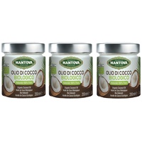 3x Fratelli Mantova Olio Di Cocco Biologico,Bio-Kokosöl,100% Natürlich,200ml