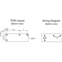 HONGFA Printrelais V/DC 1 Schließer