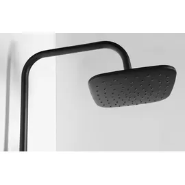 a&n&a aQualine Aqualine KERA Duschsäule mit Armaturenanschluss, Schwarz matt - Duschgarnitur
