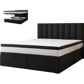 Trada Bond Boxspringbett 140 x 200 cm H3 Schwarz