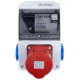 Doktorvolt Wandverteiler XS 32A 2x230V IP44 Stromverteiler Komplett Verdrahtet Doktorvolt DV-5084-D