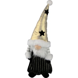 AM Design Weihnachtsfigur »Weihnachtsdeko«, mit goldener Mütze und schwarzen Sternen, goldfarben