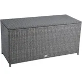 ESTEXO Polyrattan Auflagenbox Kissenbox Gartenbox Gartentruhe Aufbewahrungsbox Auflagentruhe Aufbewahrungstruhe Kissentruhe (Grau-Mix)