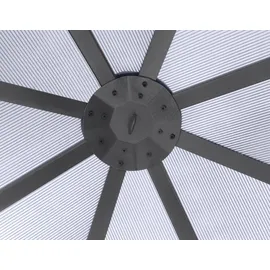 Konifera Pavillon-Ersatzdach 300 x 300 cm Grau/Transparent