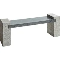 Dehner Granit-Gartenbank, ca. B120/H45/T30 cm, grau, hellgrau/dunkelgrau