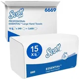 Scott® Papierhandtücher 6669 ESSENTIAL Large Interfold-Falzung 1-lagig 3.600 Tücher