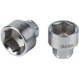 KS Tools 11 mm Durchgangs-Stecknuss, 10 mm
