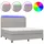 vidaXL Boxspringbett 180 x 200 cm Hellgrau