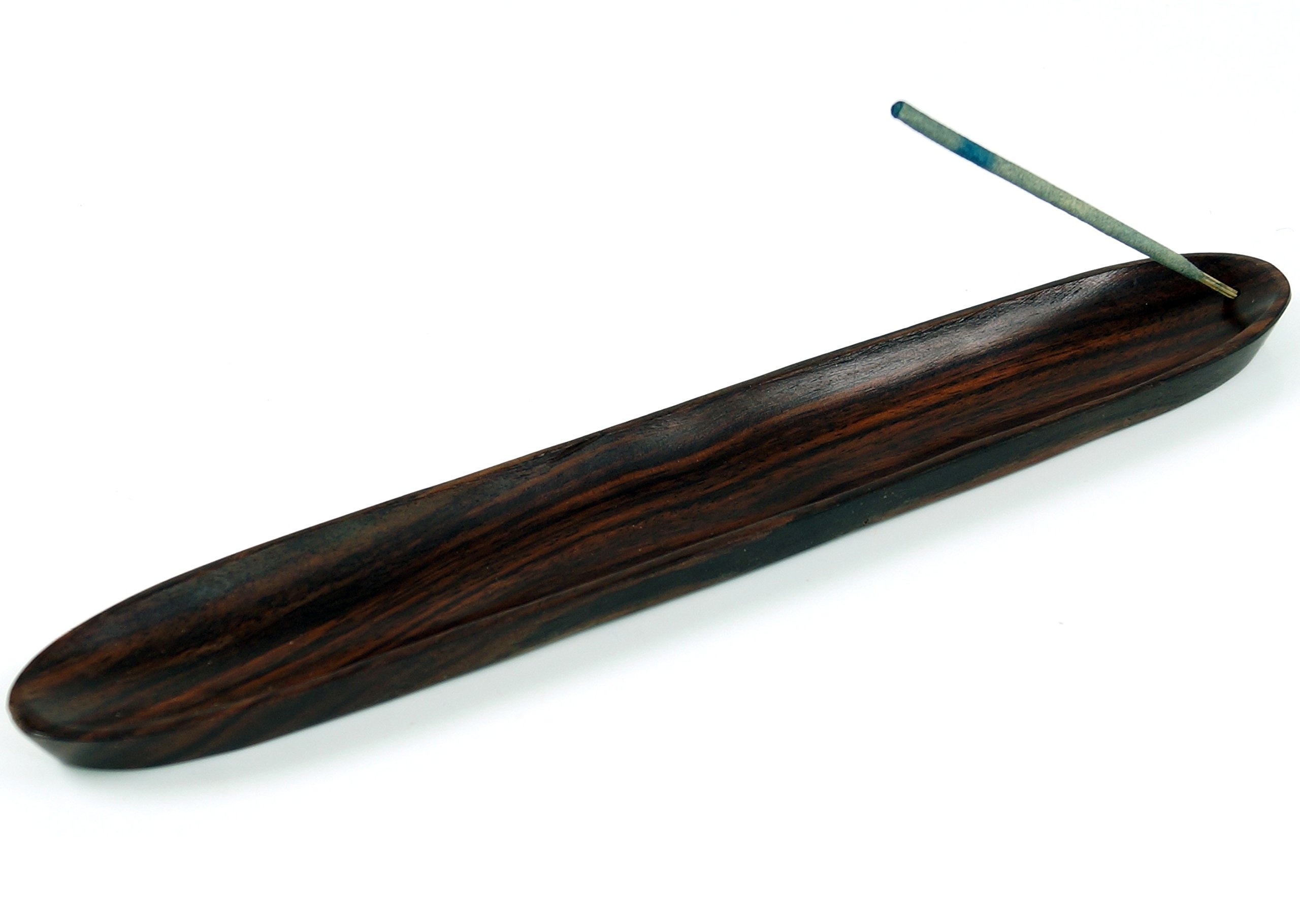 GURU SHOP Räucherstäbchenhalter aus Indonesien - Dunkel, Braun, Holz, 1,5x30x5 cm, Räucherstäbchen Halter
