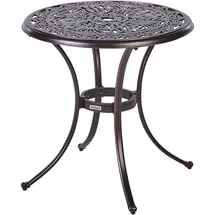 Beliani Gartentisch Ø 68 x 70 cm Braun
