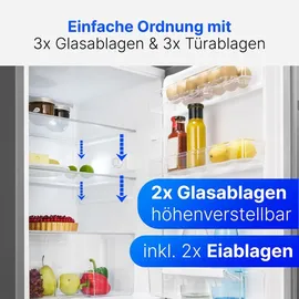 Bomann VS 2195 Kühlschrank (134 l, 850 mm hoch, Edelstahl)