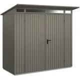 Hörmann Metall-Gerätehaus Berry Classic mit Pultdach Typ 1, 248 x 153 cm,quarzgrau,3,8 m2