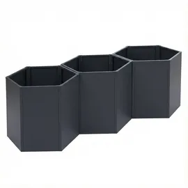 Mendler Hochbeet HWC-P64 77 x 264 x 100 cm Anthrazit