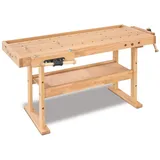 Holzkraft Hobelbank Holz 170 cm braun