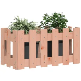 furnicato Pflanzkübel Lattenzaun-Design 60 x 30 x 30 cm Braun