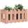 furnicato Pflanzkübel Lattenzaun-Design 60 x 30 x 30 cm Braun