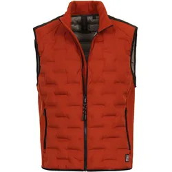 Kurzweste CASAMODA "CASAMODA Weste uni", Herren, Gr. L, orange, 100% Polyester, Westen