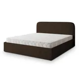 masseno Polsterbett, Braun, Holz, 140x200 cm, Schlafzimmer, Betten, Polsterbetten