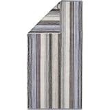 CAWÖ Unique Streifen 944 Handtuch 50 x 100 cm anthrazit