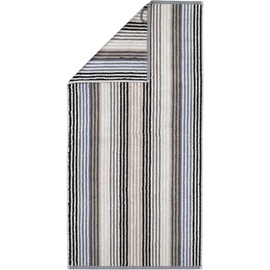CAWÖ Unique Streifen 944 Handtuch 50 x 100 cm anthrazit