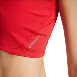 adidas Adizero Essentials Crop Top Team Power Red L