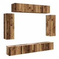 VidaXL 6-tlg. TV-Schrank-Set Wandmontage Altholz-Optik Holzwerkstoff