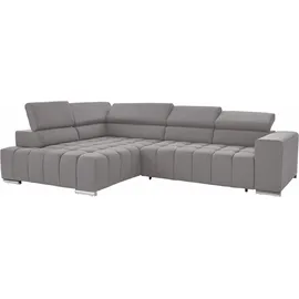 exxpo - sofa fashion Eckcouch Polyester 2-Sitzer Silber