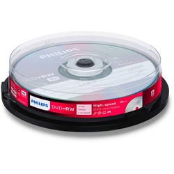 Philips DVD-Rohling 10 Philips Rohlinge DVD+RW 4,7GB 4x Spindel