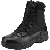 NORTIV 8 Herren Militärische Taktische Arbeitsstiefel Security Einsatzstiefel Boot Zipper Militär Kampfstiefel Springerstiefel,Size 43.5W,Schwarz,TROOPER-W - 43.5 EU Weit
