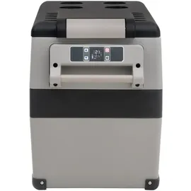 vidaXL Kühlbox mit Griff und Adapter Schwarz und Grau 55 L PP & PE