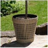 BOURGH Pflanzkorb Mandela, wasserdicht Durchmesser 25 cm, 26 cm hoch Bambus und Seegraspflanztopf Blumentopf Aufbewahrungskorb Naturkorb